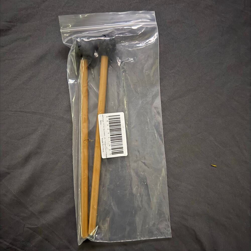 Title 2 Pc Glockenspiel Tongue Drum Mallets Percussion Sticks Wooden New